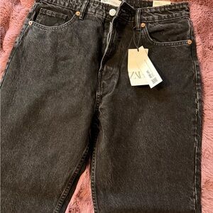 Zara Classic Mom Fit Jeans - High Rise Ankle Length